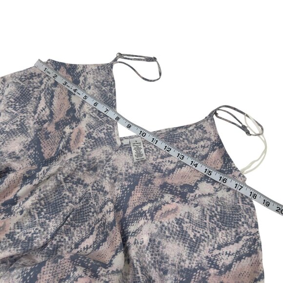 GOA Beachwear By Japna Boho-Style Snake Print Dress Spaghetti Strap Pom-pom Hem - Picture 6 of 7